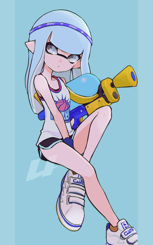 inkling player character and inkling girl (splatoon) drawn by imaikuy0