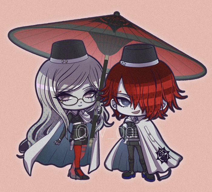 yomi hellsmile and martina electro (master detective archives: rain code) drawn by gisho_(v_doi)