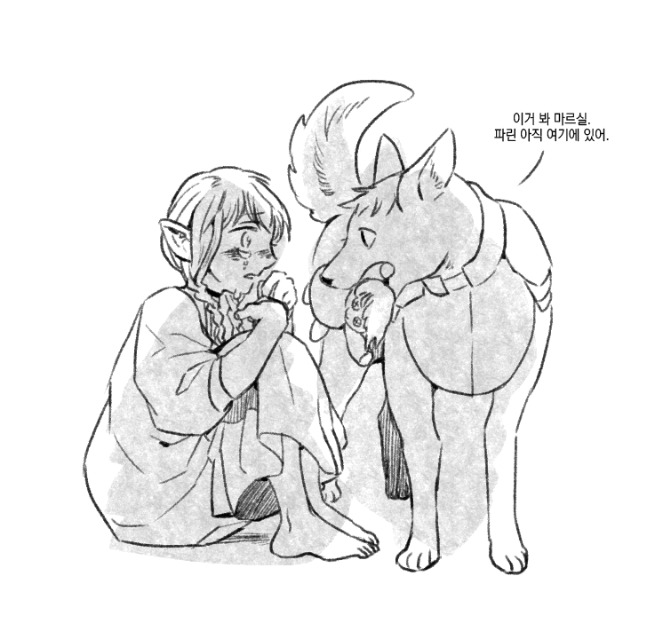 marcille donato, falin touden, and laios touden (dungeon meshi) drawn by agate_mano