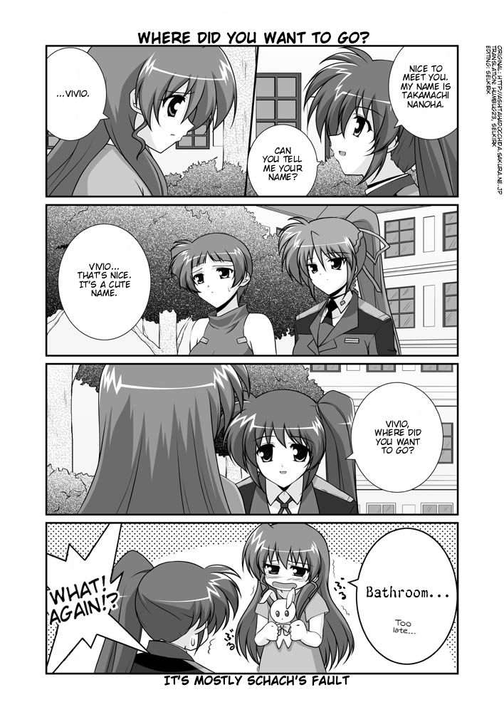 takamachi nanoha, vivio, signum, and schach nouera (lyrical nanoha and 1 more) drawn by mikage_takashi