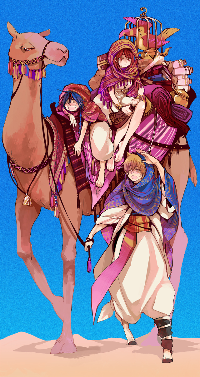 morgiana, aladdin, and alibaba saluja (magi the labyrinth of magic) drawn by nair_(mindcreator)