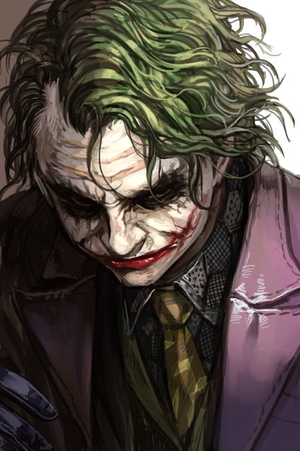 joker and heath ledger (dc comics and 2 more) drawn by hungry_clicker