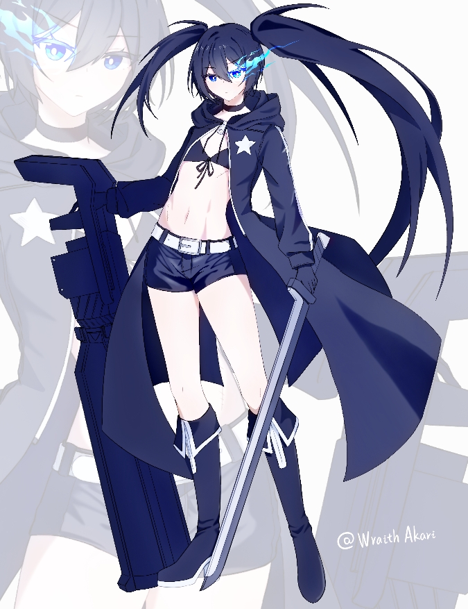 black rock shooter (black rock shooter) drawn by ivorywraith-nightlight