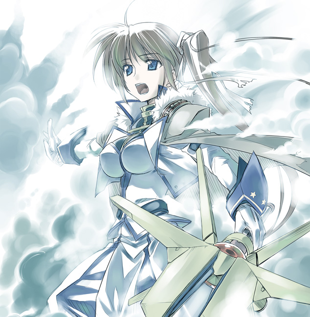 takamachi nanoha and raising heart (lyrical nanoha and 1 more) drawn by himura_kiseki