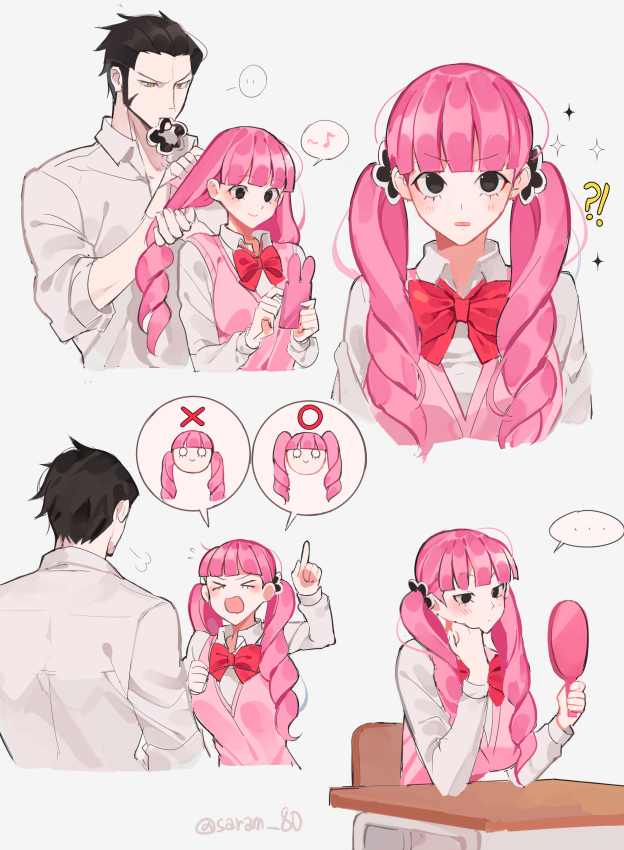 perona and dracule mihawk (one piece) drawn by joman