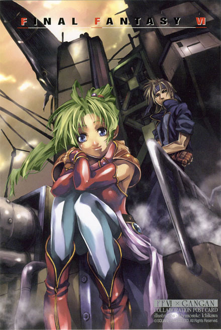 terra branford and locke cole (final fantasy and 1 more) drawn by ichikawa_ryuunosuke
