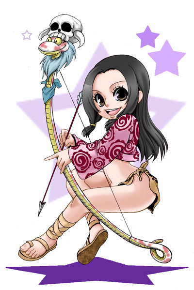 boa hancock and salome (one piece) drawn by chikaburo