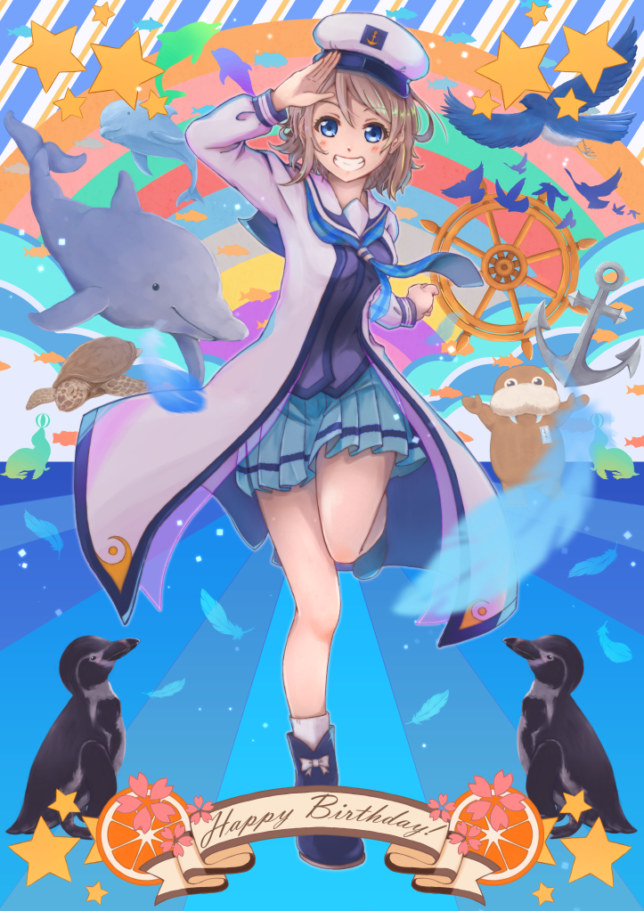 watanabe you and uchicchii (love live! and 1 more) drawn by macken666