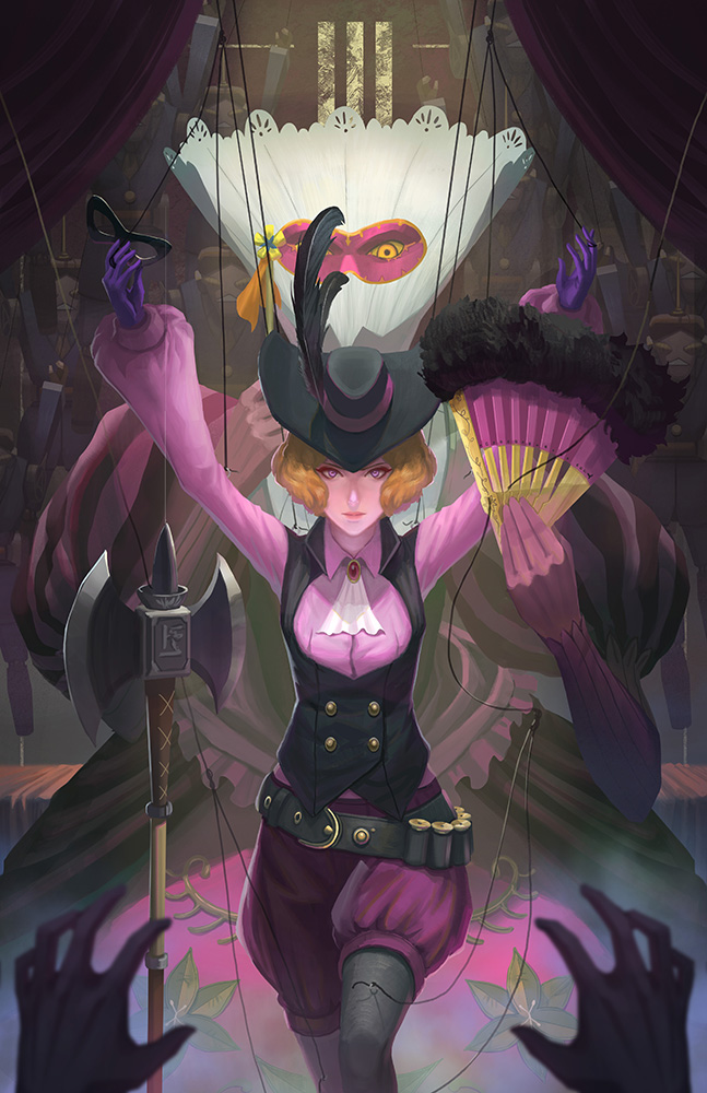 okumura haru, noir, and milady (persona and 1 more) drawn by yagaminoue