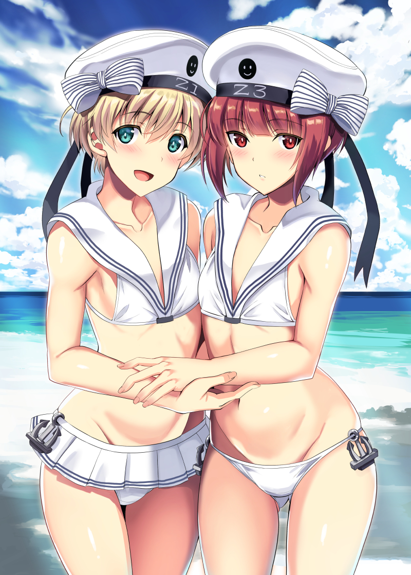 z1 leberecht maass and z3 max schultz (kantai collection) drawn by kyogoku_shin