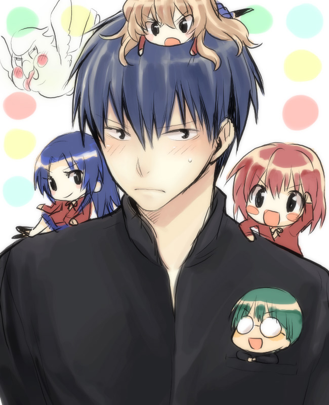 aisaka taiga, kawashima ami, takasu ryuuji, kushieda minori, kitamura yuusaku, and 1 more (toradora!) drawn by usashiro_mani