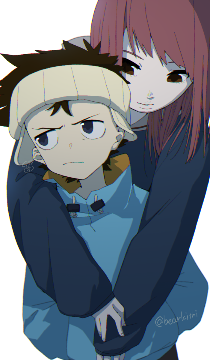 samejima mamimi and nandaba naota (flcl) drawn by bearkithi