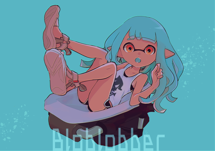 inkling player character and inkling girl (splatoon) drawn by imaikuy0