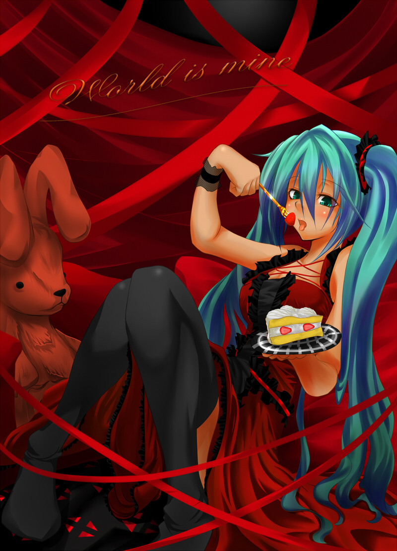 hatsune miku (vocaloid and 1 more) drawn by arkas