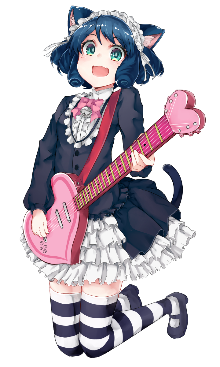 cyan and strawberry heart (show by rock!!) drawn by monobe_tsukuri