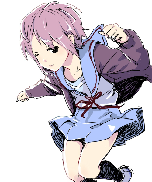 nagato yuki (suzumiya haruhi no yuuutsu) drawn by a-ka