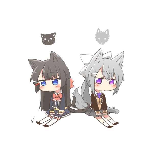 tsukino mito and higuchi kaede (nijisanji) drawn by rebecca_(keinelove)
