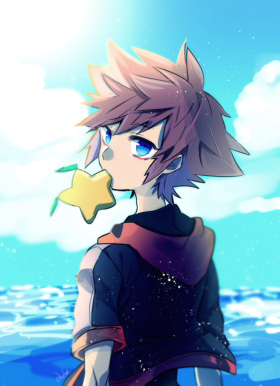 sora (kingdom hearts and 1 more) drawn by anoko_(darenokoanoko)