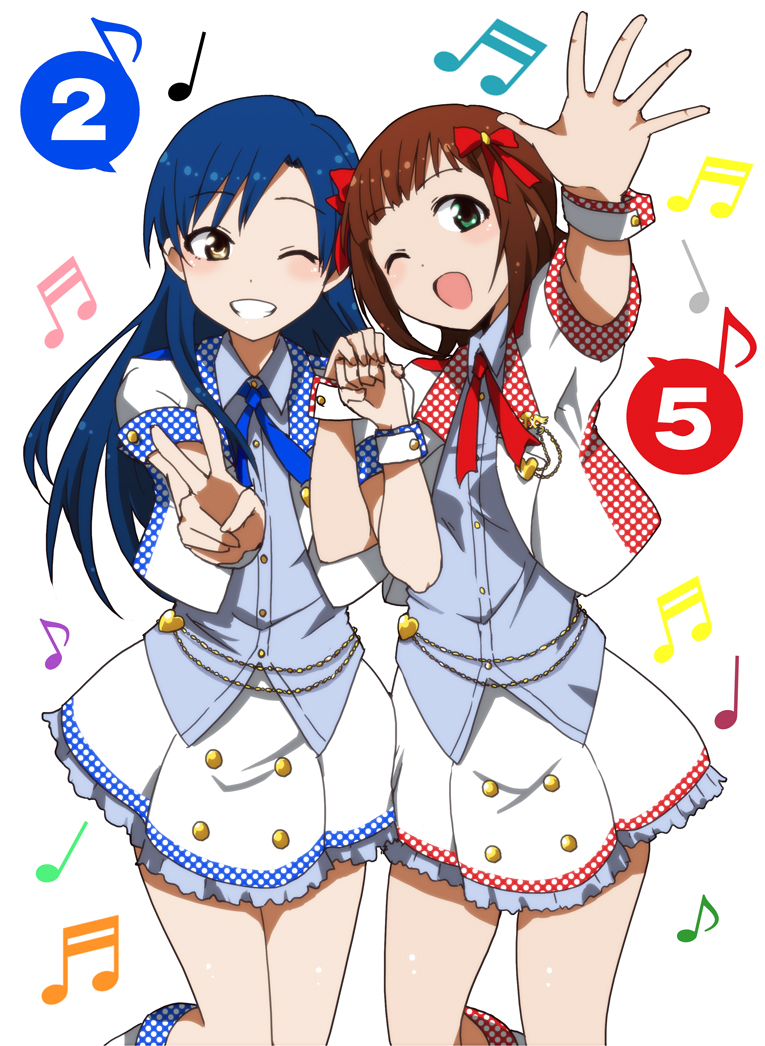 kisaragi chihaya and amami haruka (idolmaster and 1 more) drawn by kidachi