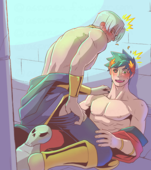 zagreus and thanatos (hades and 1 more) drawn by astraea_f