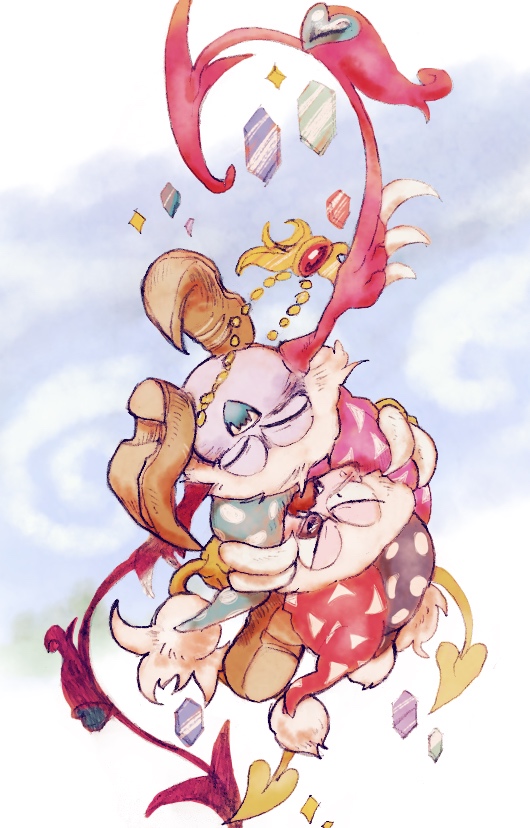 marx and marx soul (kirby) drawn by mokumoku_tyan