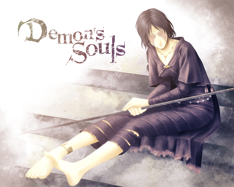 maiden in black (demon's souls) drawn by mera_nattou
