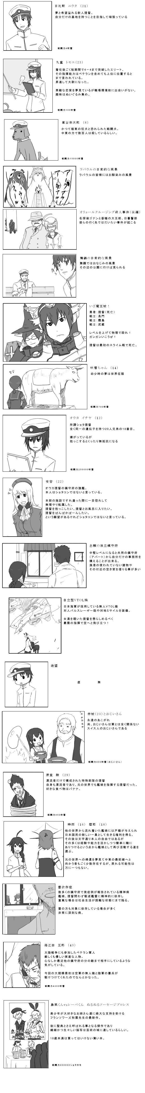 admiral, shimakaze, shigure, akagi, fubuki, and 10 more (kantai collection and 1 more) drawn by 8-gou_(mechanist08)