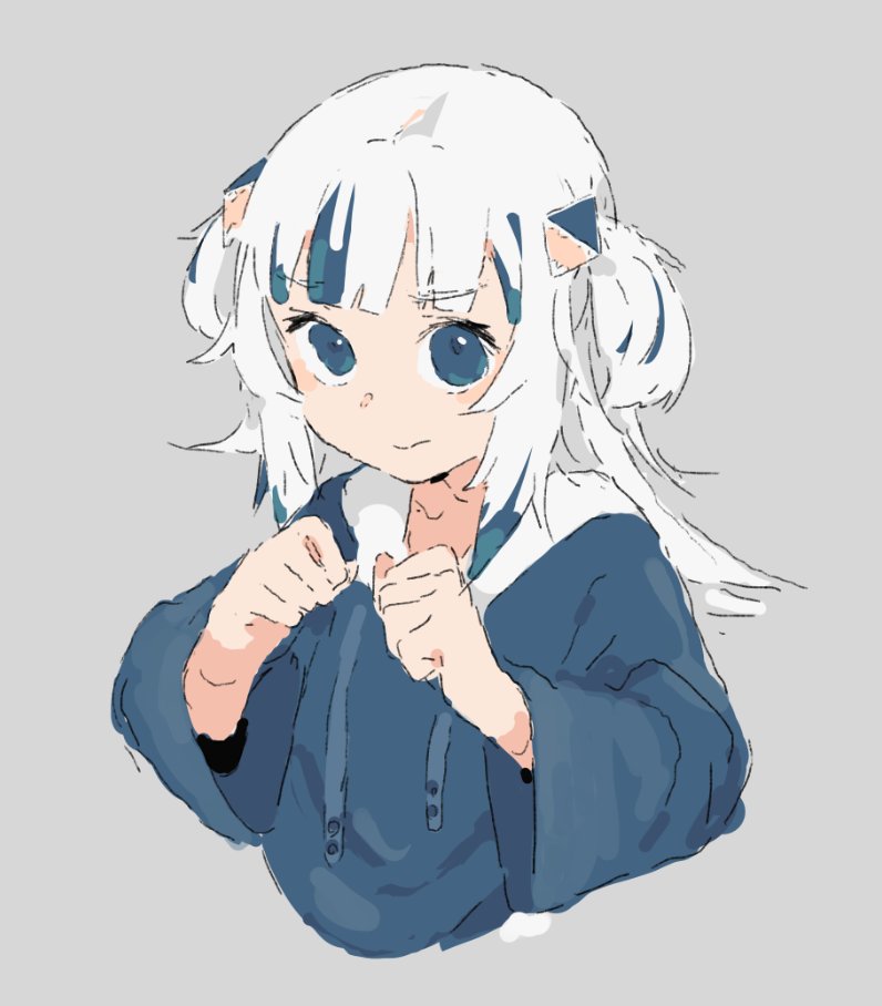 gawr gura (hololive and 1 more) drawn by kaizuka_(mintfield)