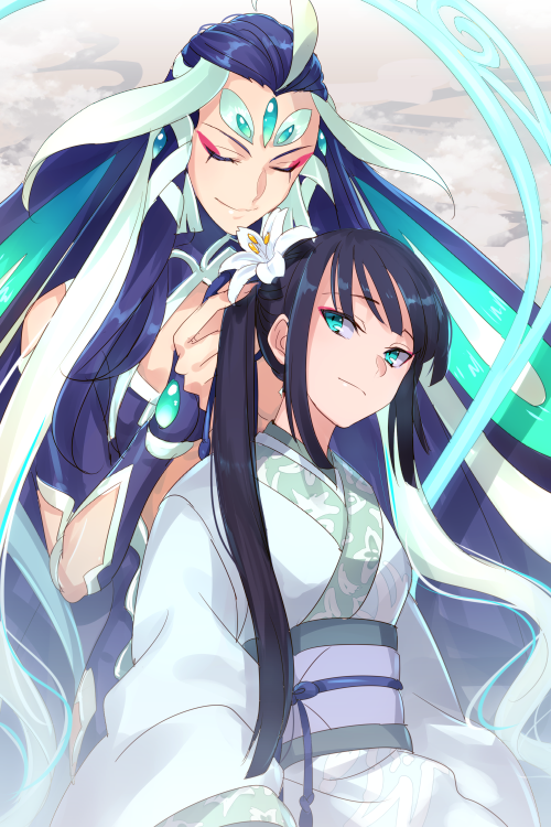 shi huang di and jing ke (fate and 1 more) drawn by echo_(circa)