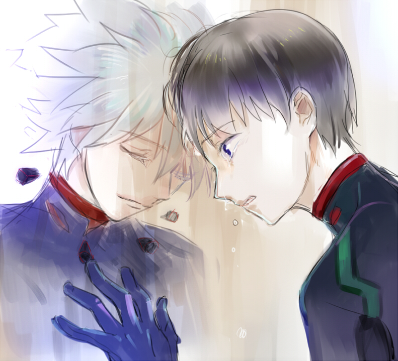 ikari shinji and nagisa kaworu (neon genesis evangelion and 2 more) drawn by karimero_(calimer0)