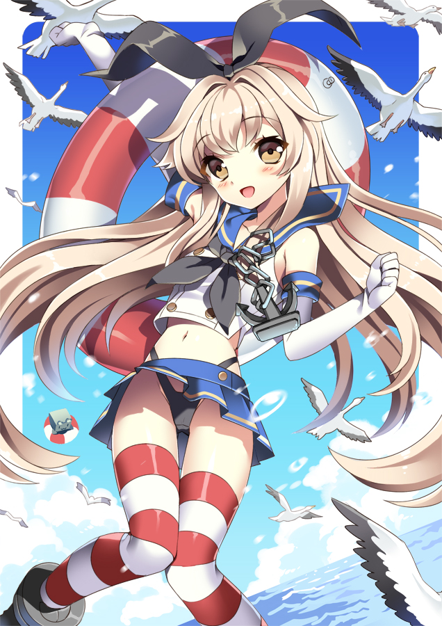 shimakaze and rensouhou-chan (kantai collection) drawn by vanilla_(shade)