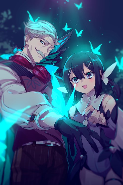 miyu edelfelt and james moriarty (fate and 1 more) drawn by echo_(circa)