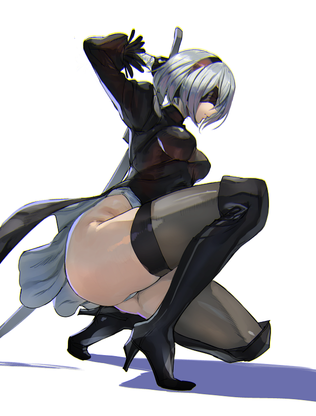 2b (nier and 1 more) drawn by ashiomi_masato