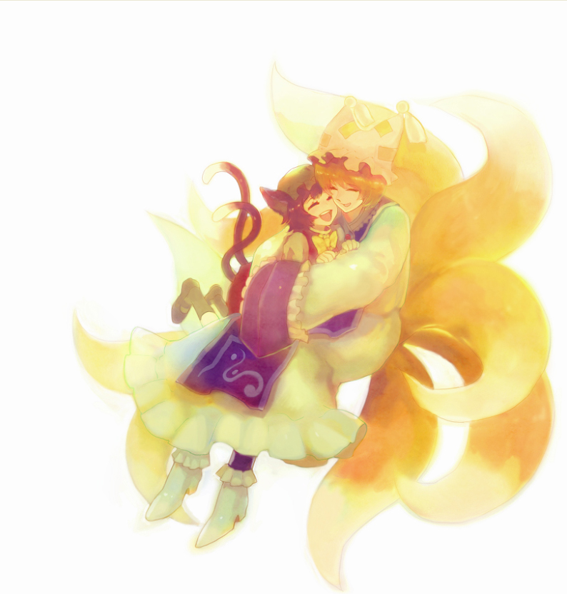 yakumo ran and chen (touhou) drawn by hiroko_(keshika)