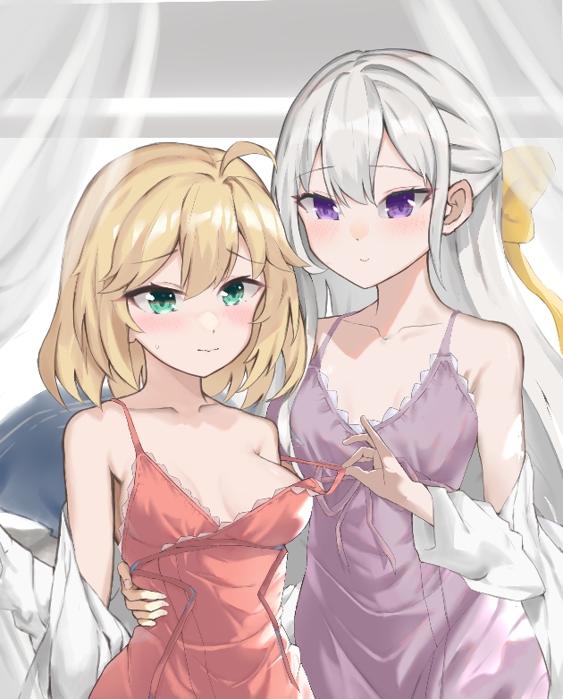 anisphia wynn palettia and euphyllia magenta (tensei oujo to tensai reijou no mahou kakumei) drawn by koneko_(37454381)