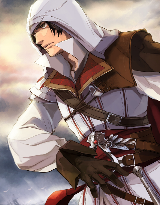 ezio auditore da firenze (assassin's creed and 1 more) drawn by kubokawa_(haifukikara)