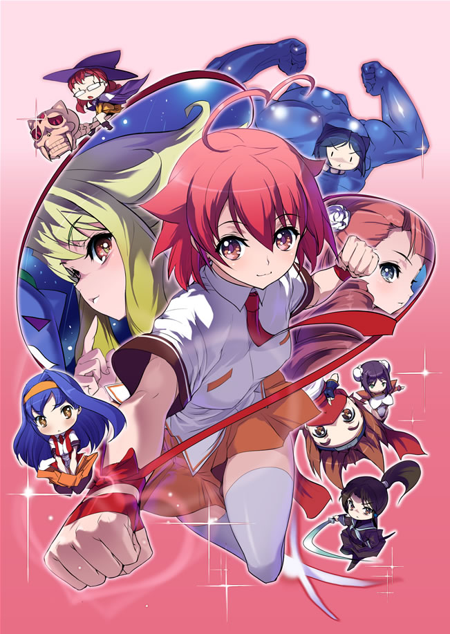 aino heart, daidouji kira, mei-fang, tsuzura saki, petra johanna lagerkvist, and 5 more (arcana heart and 1 more) drawn by akaga_hirotaka