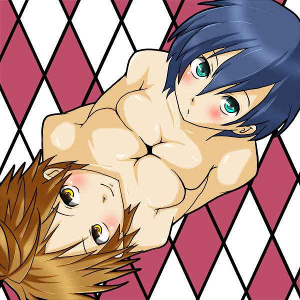 yuuki makoto and hanamura yousuke (persona and 2 more) drawn by kasagland