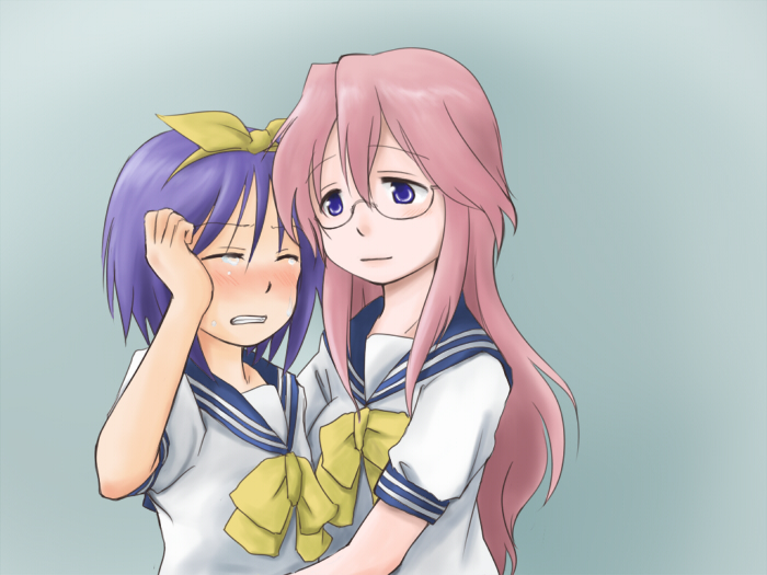 hiiragi tsukasa and takara miyuki (lucky star) drawn by beni_shouga