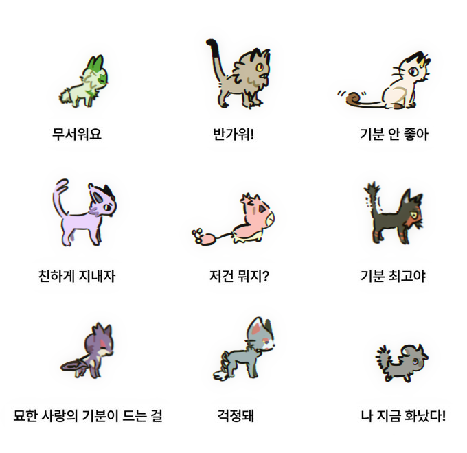 espeon, sprigatito, meowth, litten, skitty, and 4 more (pokemon) drawn by majyo_(witch_poke)