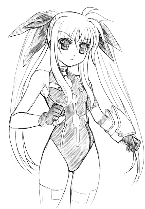 fate testarossa (lyrical nanoha and 3 more) drawn by nigemakuri