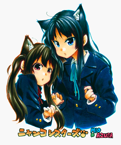 akiyama mio and nakano azusa (k-on!) drawn by takanashi_ringo