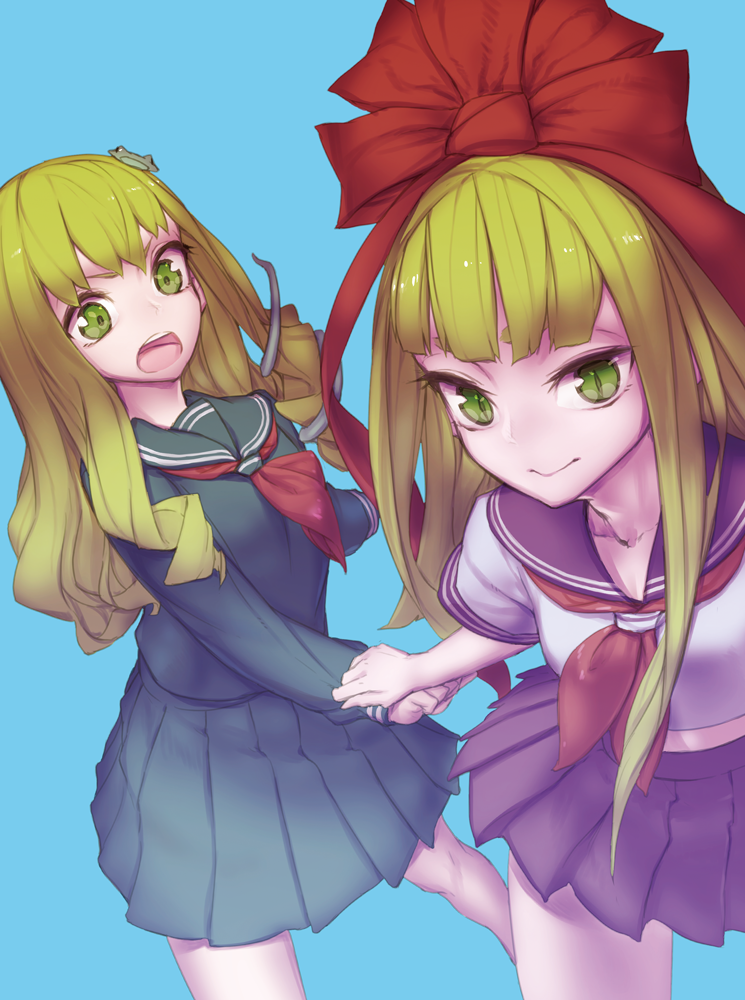 kochiya sanae and kagiyama hina (touhou) drawn by thupoppo