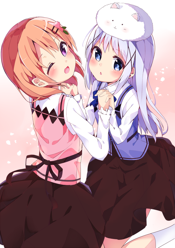 kafuu chino, hoto cocoa, and tippy (gochuumon wa usagi desu ka?) drawn by chikuwa.