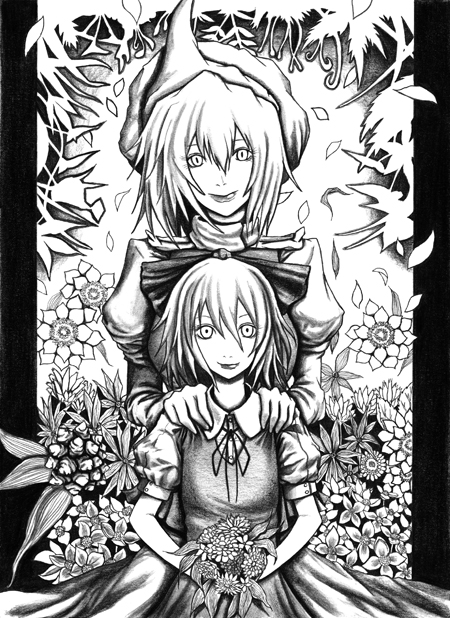 cirno and letty whiterock (touhou) drawn by hane_(azelye)