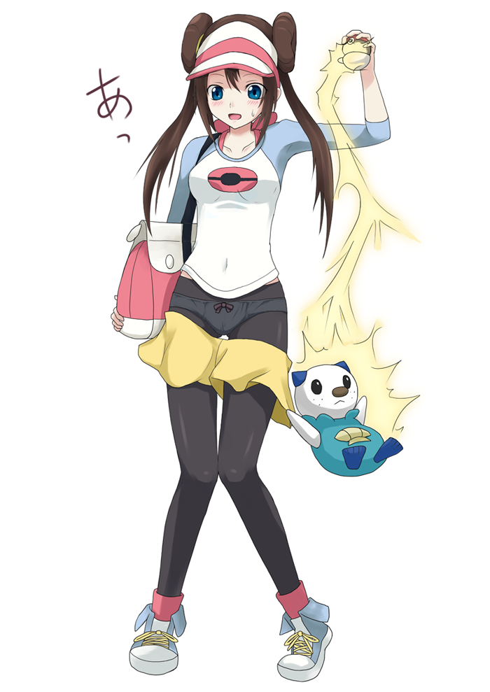 rosa and oshawott (pokemon and 1 more) drawn by b.ren