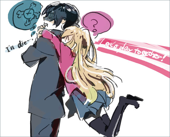 aisaka taiga and takasu ryuuji (toradora!) drawn by chiko_(beroro)
