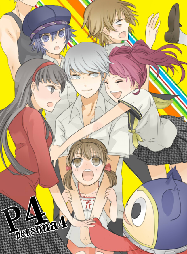 narukami yu, shirogane naoto, satonaka chie, kujikawa rise, amagi yukiko, and 4 more (persona and 1 more) drawn by fujieda_(8723a)