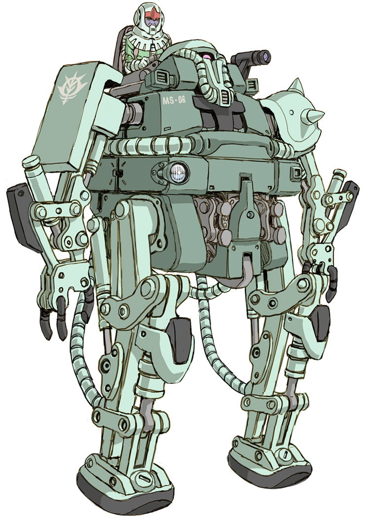 zaku ii (gundam and 1 more) drawn by yamashita_shun'ya