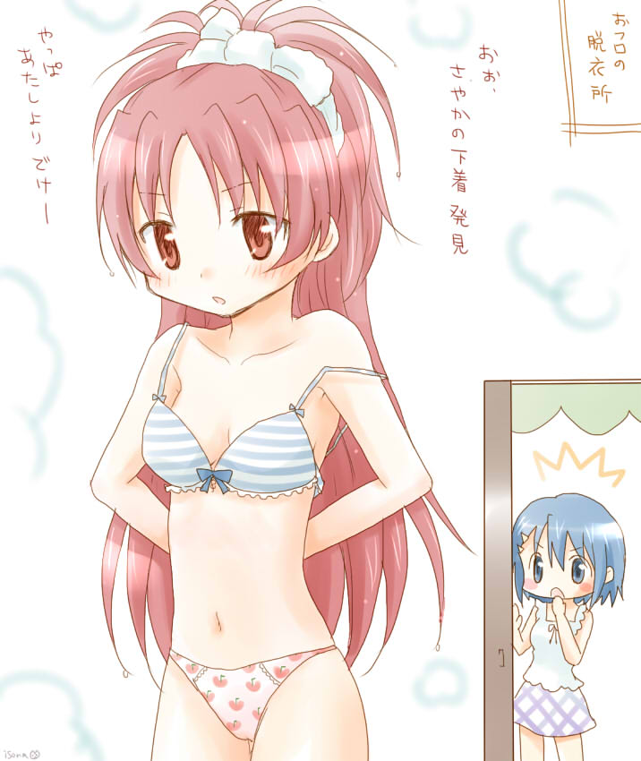 miki sayaka and sakura kyoko (mahou shoujo madoka magica) drawn by isora